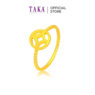 TAKA Jewellery 916 Gold Ring Wealth Coin