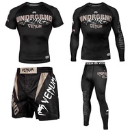 Poison Fitness Suit Four-Piece Five-Pants T-shirt Muay Thai Shorts Training Wear Combat Fighting Run
