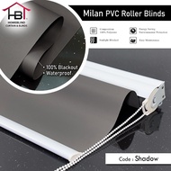 [HOMEBLIND] Themal Roller Blinds 100% Blackout Height 6 Feet(183cm) / Sunsceen Solar Blinds / Bidai 