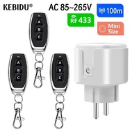 433Mhz Wireless Electric Socket Remote Control Switch Mini EU Plug 220V 230V 15A Electrical Outlets 