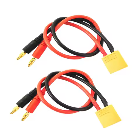 2PCS XT90 Male Adapter to 4.0mm Bullet Banana Plug 15cm with 12AWG Silicone Cable Wire for Lipo Batt