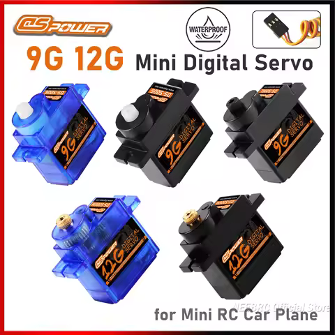 DSPOWER 9G 12G Digital Servo Motor 4.8-6V for RC Micro Car 450 Helicoper SCX24 WLtoys K969 Mini Q Ai