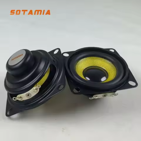 SOTAMIA 2Pcs 2 Inch 52mm Mini Audio Full Range Speaker 4 Ohm 5W 16 Core Glass Fiber Waterproof Louds