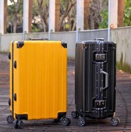 旅行箱【TS】24吋斜槓系列鋁框行李箱 ABS+PC硬殼 登機箱 拉桿箱 霧面 輕量化 6折