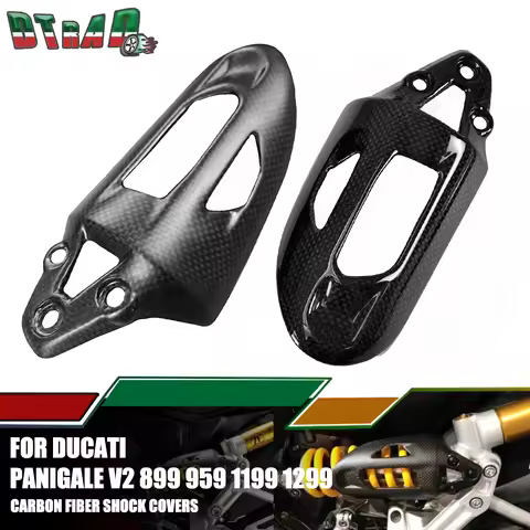 Motorcycle Carbon Fiber Shock Absorber Cover For DUCATI Streetfighter / Panigale V2 899 959 1199 129