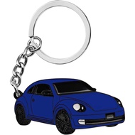 Double-Sided Car Keychain Compatible with Volkswagen New Beetle,Metal Key Chain,For New Beetle Acces