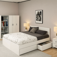 Katil Kayu Queen Minimalis | Queen Bed frame Kukuh | Finsso