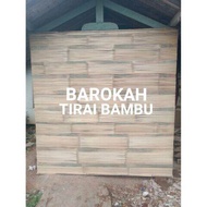tirai bambu luar rumah / kerey tirai bambu gulung murah ukuran 200 x 200 cm  free tali katrol buat a
