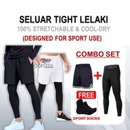ROOFLESS Running Pants Men Seluar Tight Lelaki Seluar Tight Putih Pro Combat Tight Pant Man Seluar R