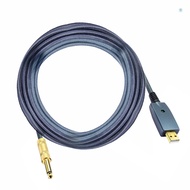 USB Guitar Cable Electric Guitar Accessories Guitar Audio Connector Cord Adapter 6.35mm Guitar Cable