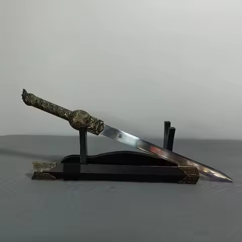 46cm Ancient Sword Model , Stainless Steel Youlong Sword,Detailed Metal Craftsmanship for Wall Displ