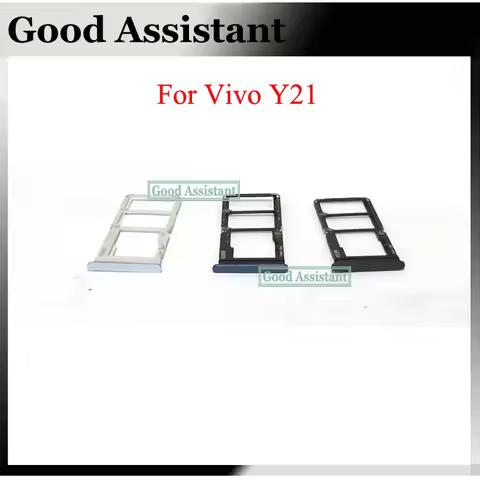 High Quality For Vivo Y21 V2111 VivoY21 Sim Tray Micro SD Card Holder Slot Parts Sim Card Adapter Re
