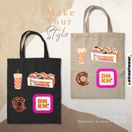 DUNKIN DONUT TOTE BAG ( 12oz ) PREMIUM QUALITY
