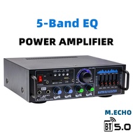 mini Power Amplifier Home Bluetooth Amplifiers Karaoke 2 Channel 5-band Equalizer adjust USB SD card DC 12V Car Amp