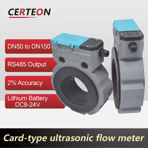ASW-1-K DN50-DN150 IP68 Ultrasonic Water Flow Meter Smart RS485 Remote Monitor Battery Powered