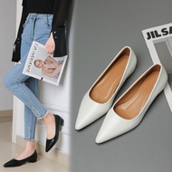 2301 Pointed Toe Shoes Work 1-Inch Heels Formal Heels for Women