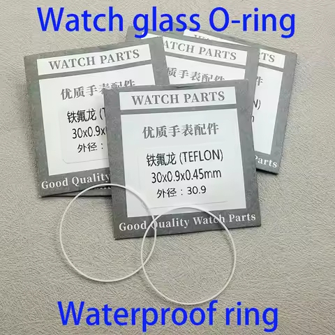 Watch glass Gasket 0.4mm Thick 0.8mm High 18mm-40mm I Ring Fits Front Watch Crystal Glass Repair Par