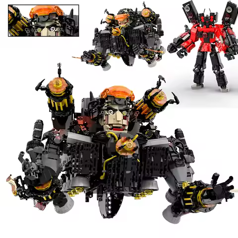 Skibid-i Toileted Giant Titans TVman Upgrade G-Man Building Blocks, Titan Monitor 2.0 Model Toys for