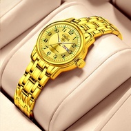 ORUSS Luxury Gold Women Watch Automatic Movement Casual Quartz Waterproof Watch Ladies Korean Style Stainless Steel Fashion Wrist Watch Jam Tangan Wanita