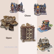 OEM Factory's Customized Eco-friendly 3D Puzzle Wooden Craft Creative Horoscope Rotating Storage Box