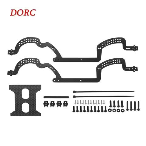 Carbon Fiber Frame TRX4M LCG Chassis Rails Kit for 1/18 RC Car Crawler TRX4-M Bronco Defender Upgrad