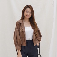 MSMO Ruby Oversized Crop Outer / Kemeja Kantor / Kemeja Linen / Outer Linen / Atasan Wanita