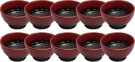 Fukui Craft Bowl, Heat Resistant, Made in Japan, Dishwasher Safe, Longevity Wood Grain Bowl, Red Bokashi, Medium (10 Guests)