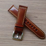 สายนาฬิกาหนังฟอกฝาด 20,22 mm ความยาวสาย 75 /125 mm หนา 3 mm Handmade leather watch strap