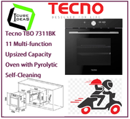 Tecno TBO 7311BK 11 Multi-function Upsized Capacity Oven with Pyrolytic Self-Cleaning / FREE EXPRESS DELIVERY