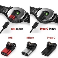 Type C/Micro USB/IOS Female To 4pin Watch Charger Converter Adapter For Garmin Fenix 7X 6X 5X Garmin forerunner265/265S/965 /Venu2 plus Converters