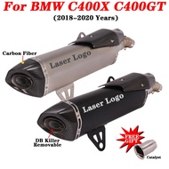 Motocross Motorcycle Exhaust For BMW C400 C400X C400GT 2018 2019 2020 Escape Muffler With Mid Link P