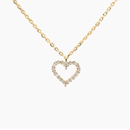 CANNER Real 925 Sterling Necklace for Women Trendy Heart Shaped Diamond Necklaces Pendant Choker Necklace Chain Jewelry collares