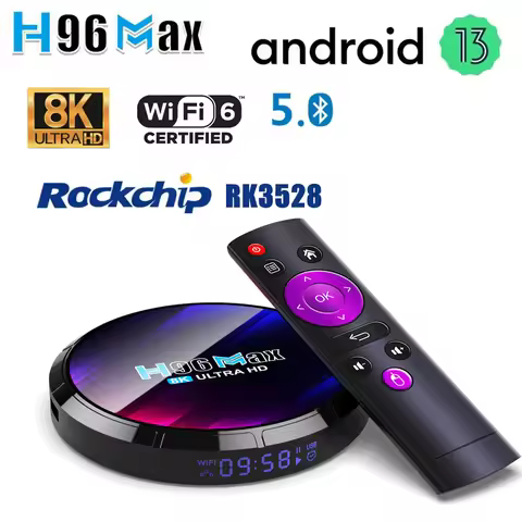 H96 MAX RK3528 Android 13 Wifi6 Smart TV Box HDR10+ Support 8K Video 4G 64G 32G BT5.0+ 4K 3D Global 