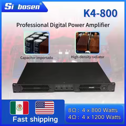 K4-800 4 channel Digital Power Amplifier Professional Audio 800 Watts Amplifier