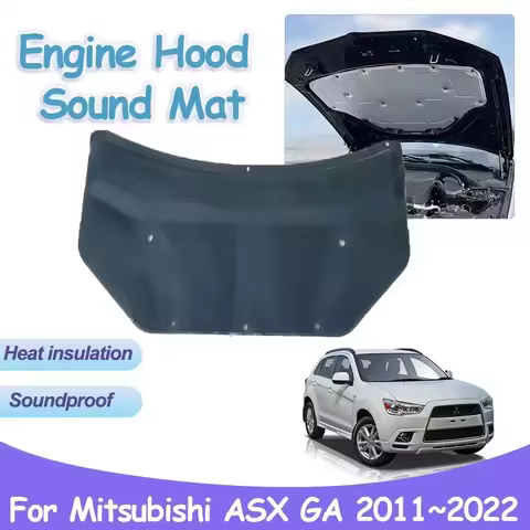 For Mitsubishi ASX GA XA XB XC XD RVR 2011~2022 Engine Hood Sound Pad Heat Insulation Cotton Mat Lin