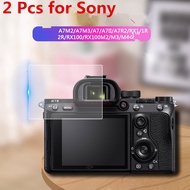 2 PCScamera Tempered Glass Screen Protector for Sony A7M3 A7M2 A7II A7III A7R2 A6300 A6000 A6400  RX