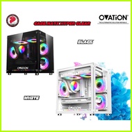 ↕ ↘ ➯ DESKTOP GAMING CASE OVATION ONLY HYPER CLEAR WHITE /BLACK