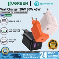 UGREEN GaN-N Series Charger Head Adapter For iphone 17 16 15 14 13 12 11 Type C PD AVS Fast Charging