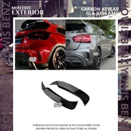 REAR CANARD CARBON GLA X156 FOG VENT LAMP REAL CANARDS DRY FIN CARBON SPOILER SPLITTER SPLITER FIN B