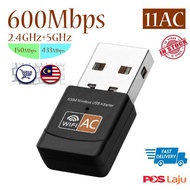 USB Wifi Adapter 600Mbps 2.4GHz - 5GHz