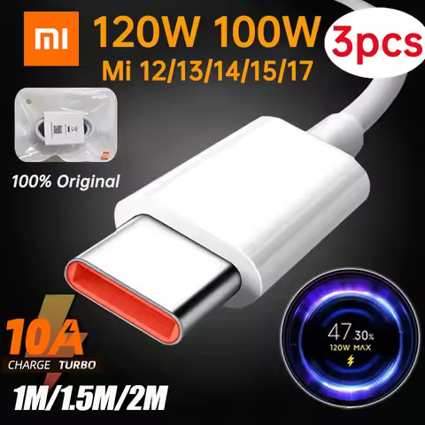 XIAOMI Original Usb Type C Cable 120W 100W 90W 67W 45W Turbo Fast Charger Mi 17 15 14 13 12 T Pro Ul