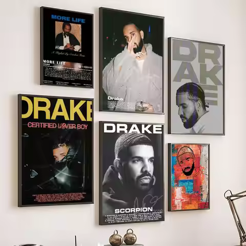 Drake Album Decoration Poster Self-adhesive Art Waterproof Paper Sticker Coffee House Bar Room Wall 