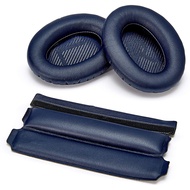 Midnight Blue Replacement Earpads Pad Cushion Ear Top Headband Set For Bose QC35 35 ii Headphones