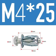 Fisher Baut Jack Nut Set 10Pcs M4-M6 Plat Metal Rivet