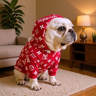 Dog Clothes Pet Two-legged Clothes Hooded Sweatshirt French Fighting Clothes Pet Clothes Cat Clothes