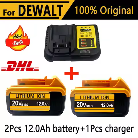 Battery Rechargeable Dewalt 12.0Ah For Dewalt 20V Rechargeable Battery for Dewalt Cordless Screwdriv