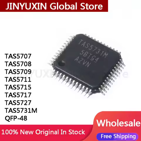 5pcs TAS5707 TAS5708 TAS5709 TAS5711 TAS5715 TAS5717 TAS5727 TAS5731M QFP-48 IC Chip In Stock Wholes