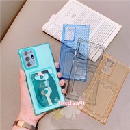 Oppo A54 4G A74 A95 Realme C21Y C25Y C35 Solid Clear Colour Card Holder Wallet Case Shockproof Phone