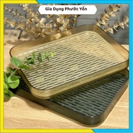 2-layer Blue Yellow Clear Plastic Cup Tray, Super Durable - Luxurious PP Plastic Cup Tray. Dimension