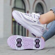 Girls' 4-Wheel Roller Skate Shoes, New Kids Roller Sports Shoes, 4-Season Breathable Lightweight Rol